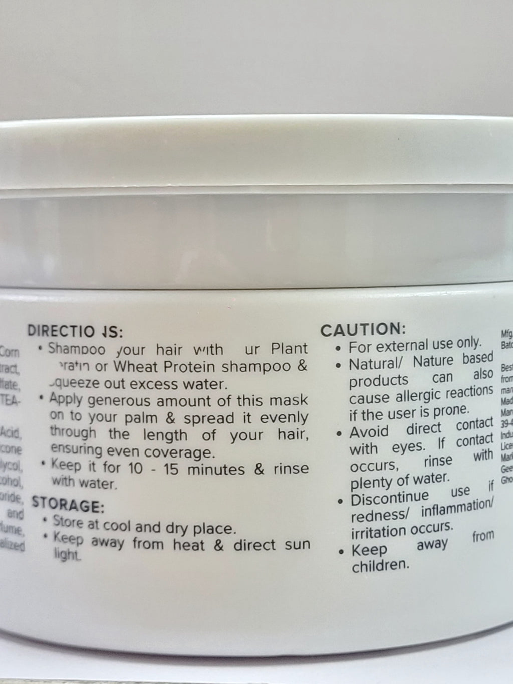 PLANT PROTEIN HAIR MASK | 325 ml. | For repairing damaged hair, restoring moisture, smoothness and shine