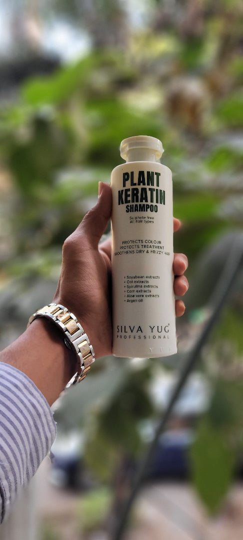 PLANT KERATIN SHAMPOO | 300 ml. | Sulphate Free, for hair WITH ANY chemical treatment / colour | Cleans and nourishes the scalp, giving soft and frizz-free hair