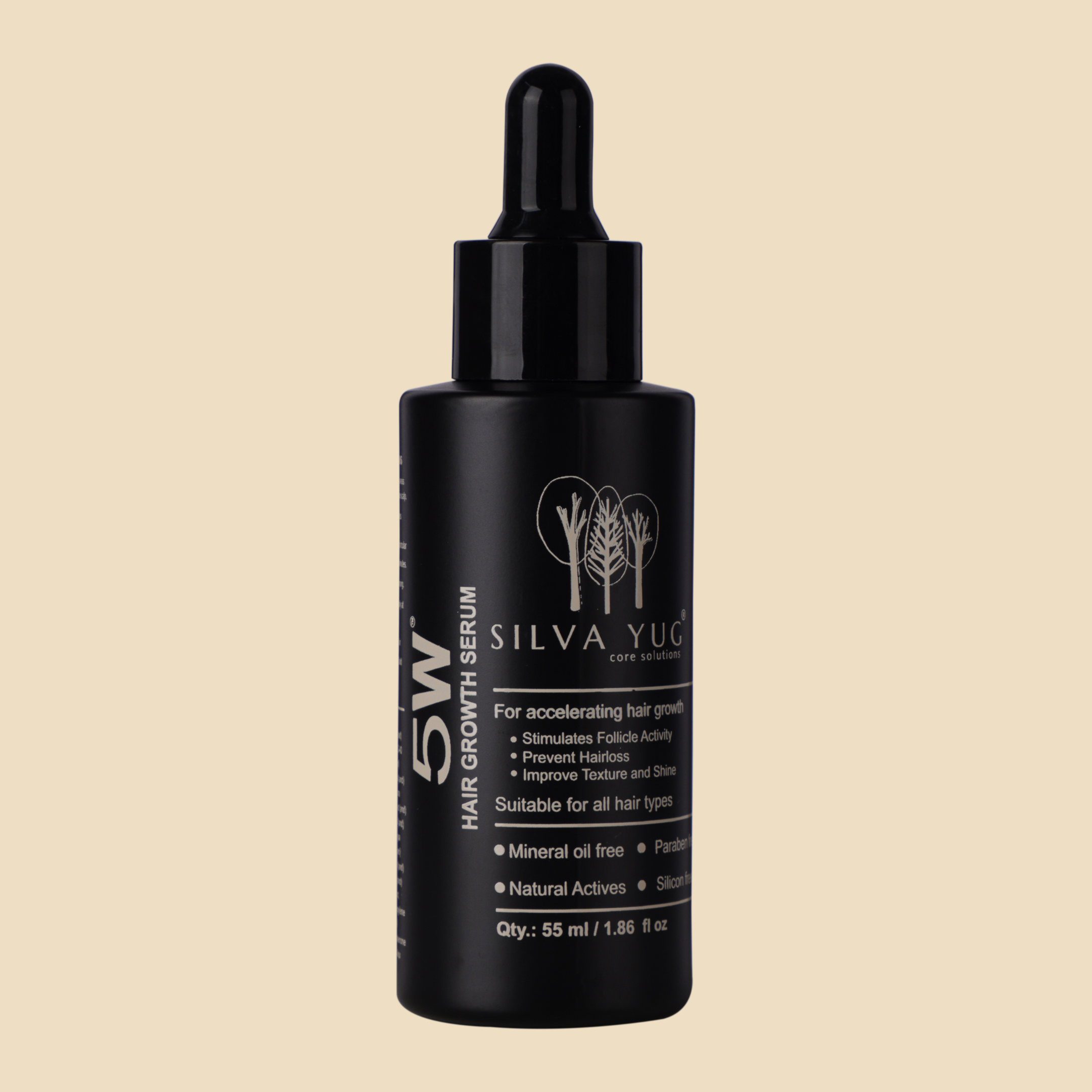 5W HAIR GROWTH SERUM | 55 ml. |  Initial results in 5 Weeks  | Hair volume booster