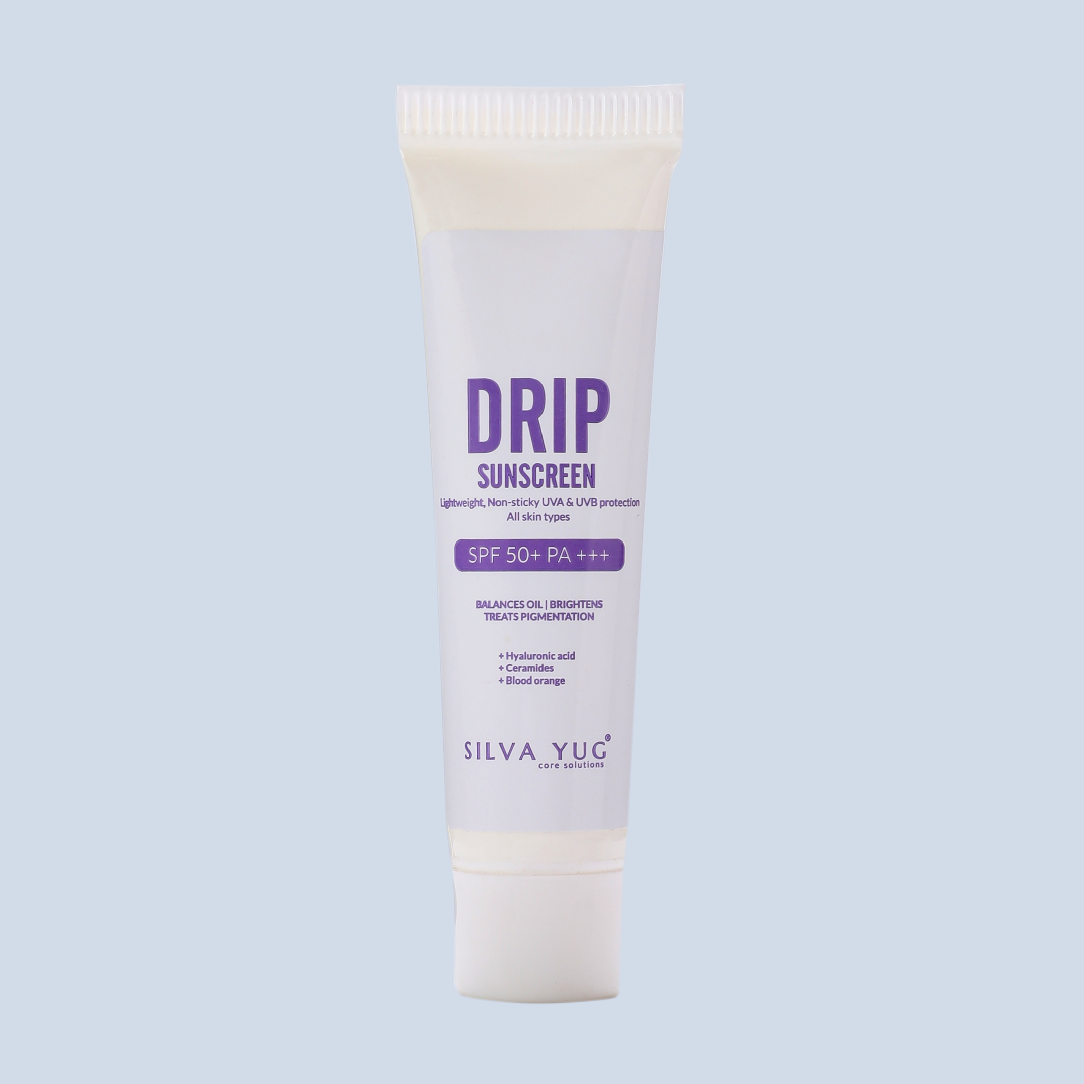 Drip Sunscreen SPF 50+ PA+++ | 5ml | Absorption under 5 seconds | APF & Multi-Vitamins for glowing skin | Ultra Light weight, Non-sticky/ Non-Greasy protection from UVA & UVB rays that leaves No White Cast | Hyaluronic acid, Ceramides, Blood orange