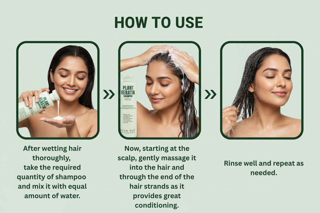 PLANT KERATIN SHAMPOO | 325 ml. | Sulphate Free, for hair WITH ANY chemical treatment / colour | Cleans and nourishes the scalp, giving soft and frizz-free hair