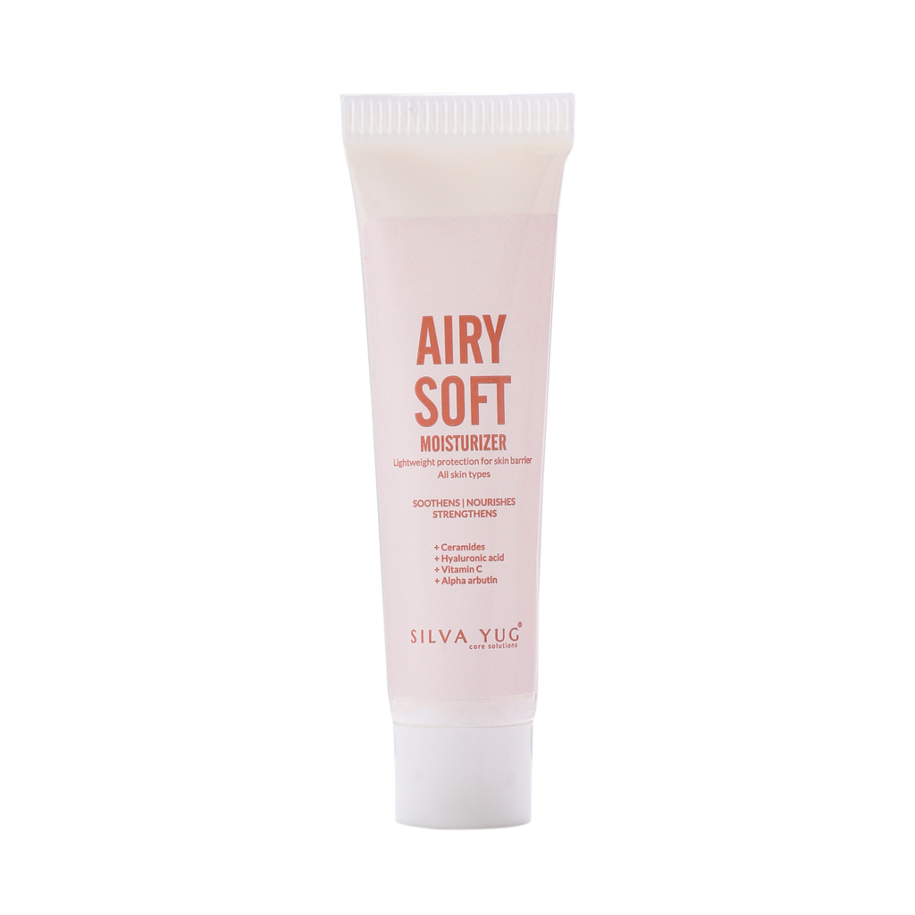 Airy Soft Moisturizer | 5ml | Absorption under 5 seconds | Multi-Vitamins for glowing skin | Ultra Light weight, Non-sticky | Ceramides, Hyaluronic acid, Vitamin C, Alpha Arbutin | For Men &amp; Women