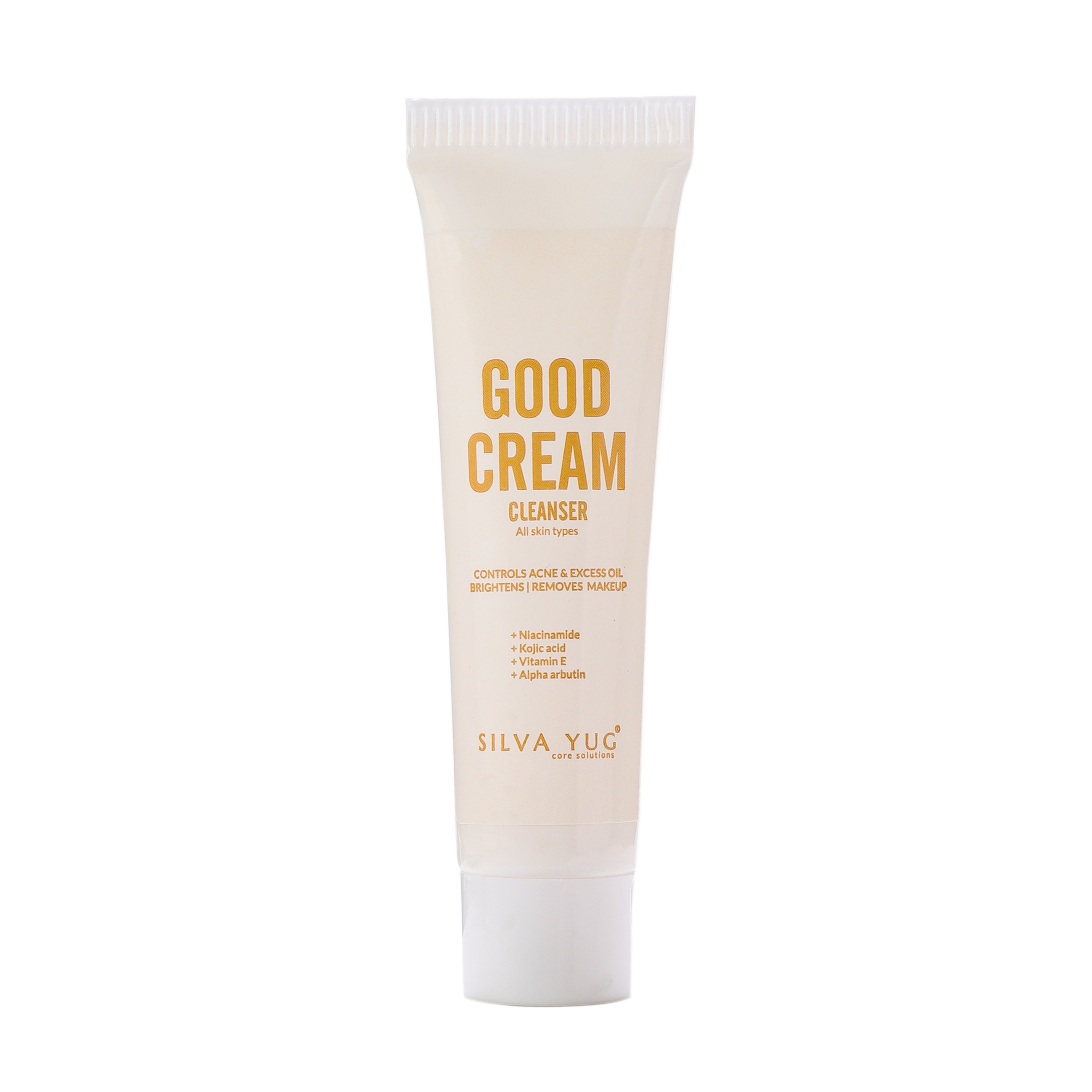 Good Cream Cleanser | 5ml | Cream based | Controls Acne & Excess Oil, Brightens, Remove Make-up, | Niacinamide, Kojic acid, Vitamin E, Alpha Arbutin | For Men & Women