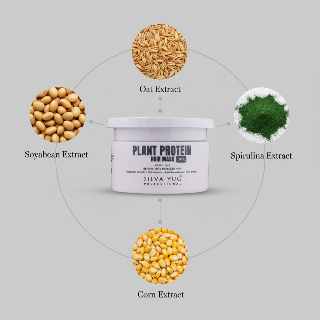 PLANT PROTEIN HAIR MASK | 325 ml. | For repairing damaged hair, restoring moisture, smoothness and shine