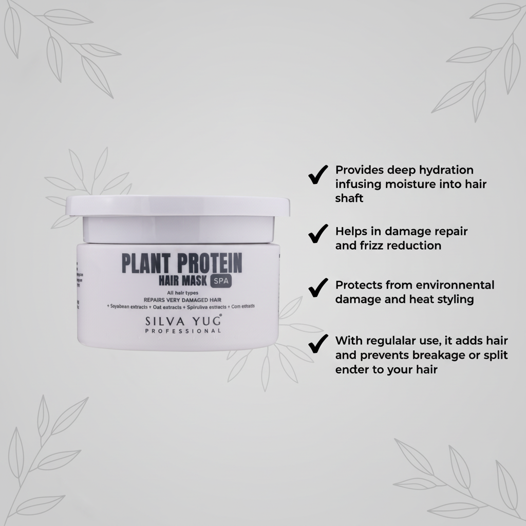 PLANT PROTEIN HAIR MASK | 325 ml. | For repairing damaged hair, restoring moisture, smoothness and shine