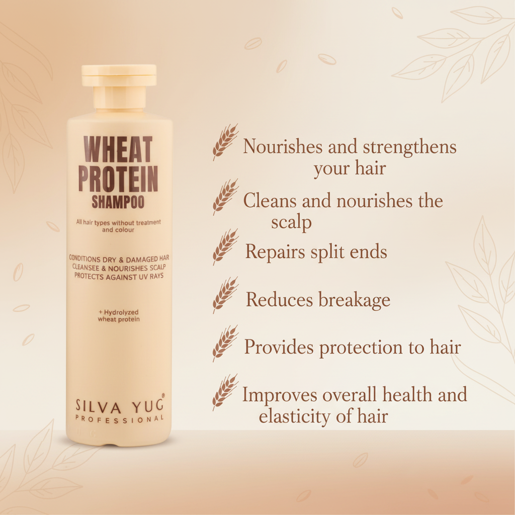 WHEAT PROTEIN SHAMPOO | 325 ml. | For hair WITH NO chemical treatment / colour | Cleans and nourishes the scalp, giving soft and frizz-free hair