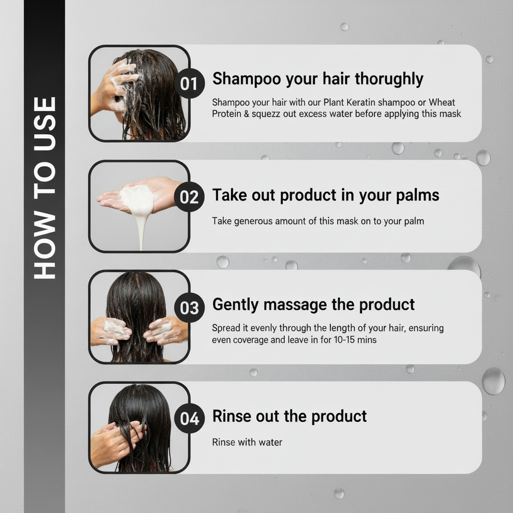 PLANT PROTEIN HAIR MASK | 325 ml. | For repairing damaged hair, restoring moisture, smoothness and shine